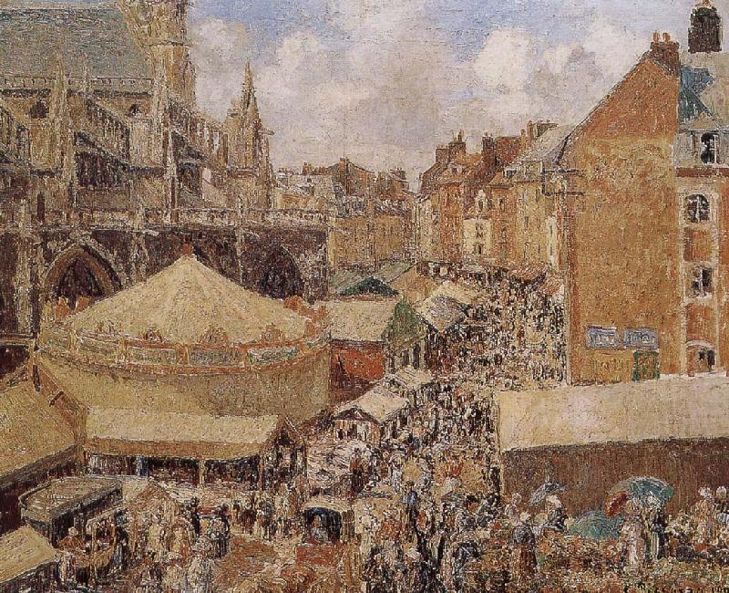 Camille Pissarro morning market china oil painting image